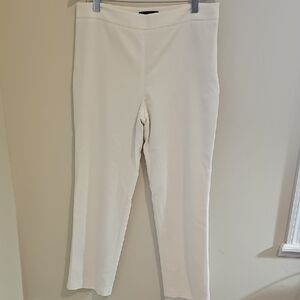 Talbots White Pants With Side zipper. Size 10.